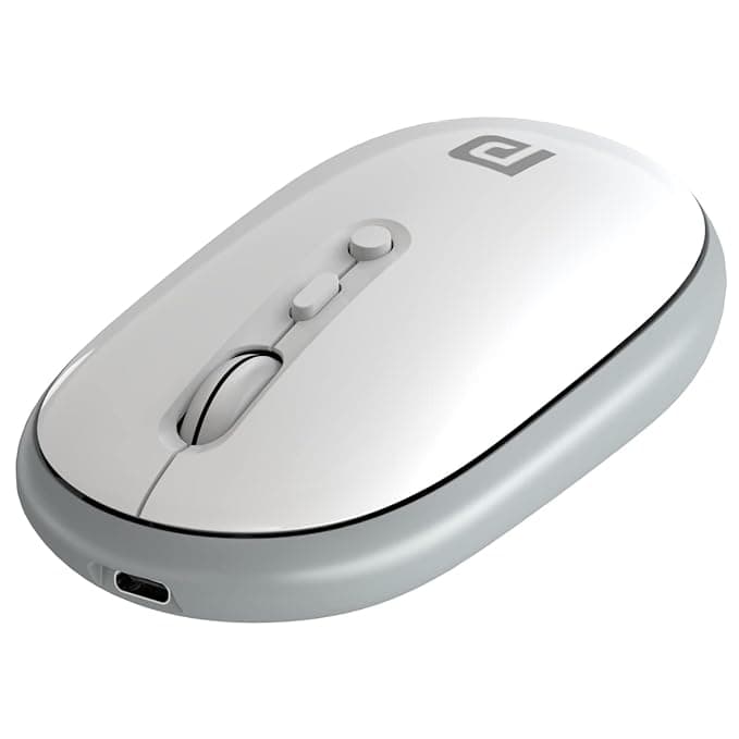 Portronics Toad II rechargeable wireless Bluetooth mouse in white