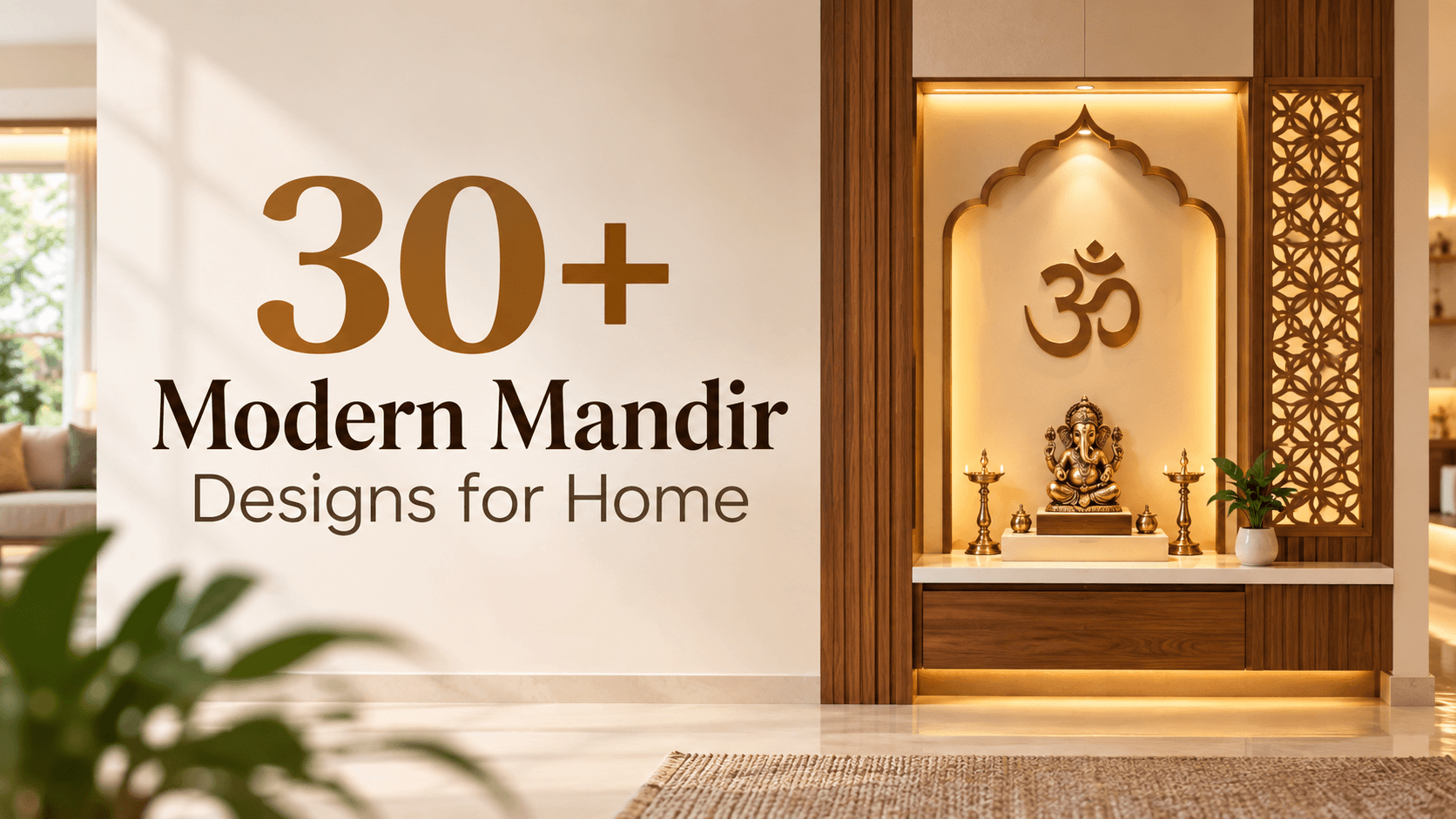30+ Modern Mandir Designs for Home: Simple, Wooden & Stylish Ideas
