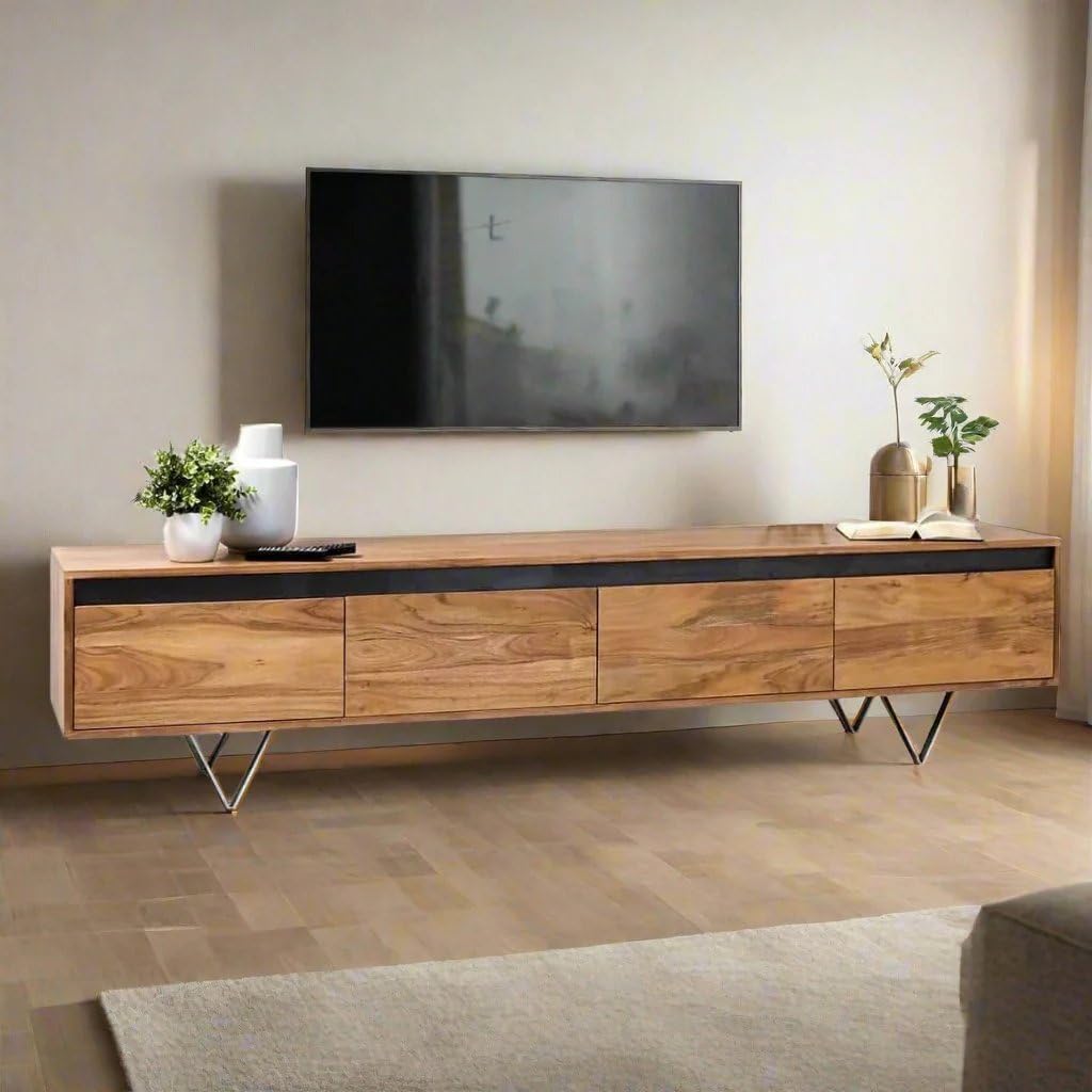 DEMIWALL Solid Wooden TV Cabinet
