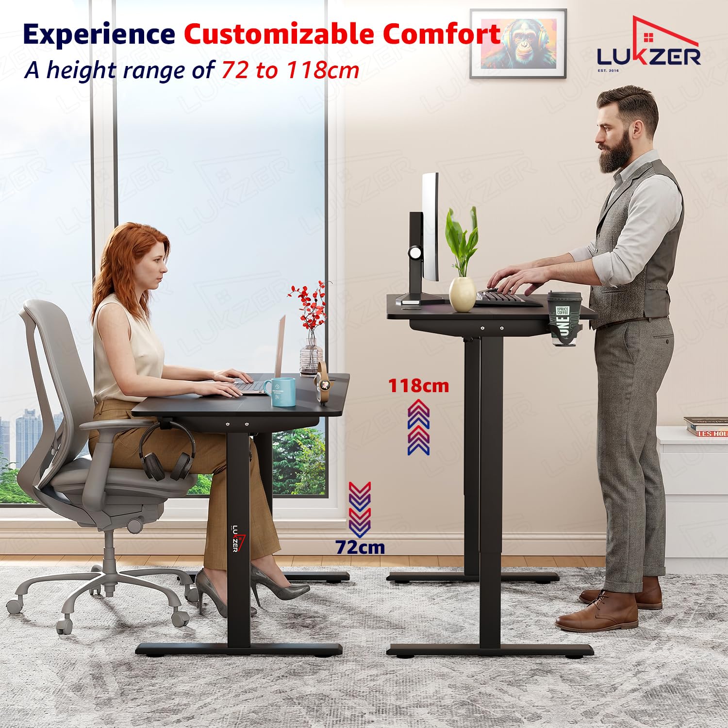 Lukzer Electric Sit-Stand Desk