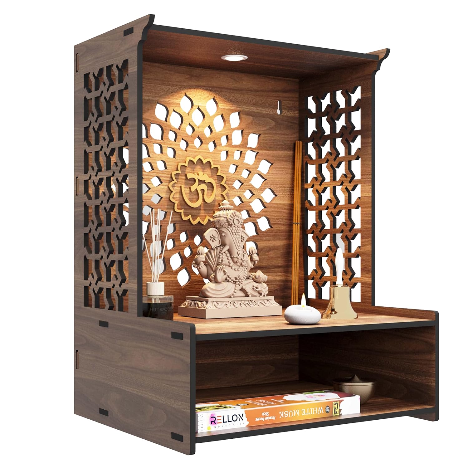 Rellon Industries Wooden Temple with LED Spot Light